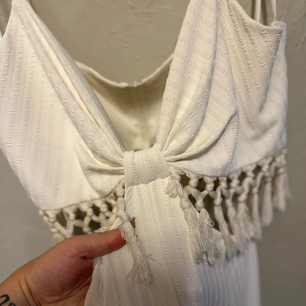 Fore White Tassel Jumpsuit - large - Picture 7 of 14